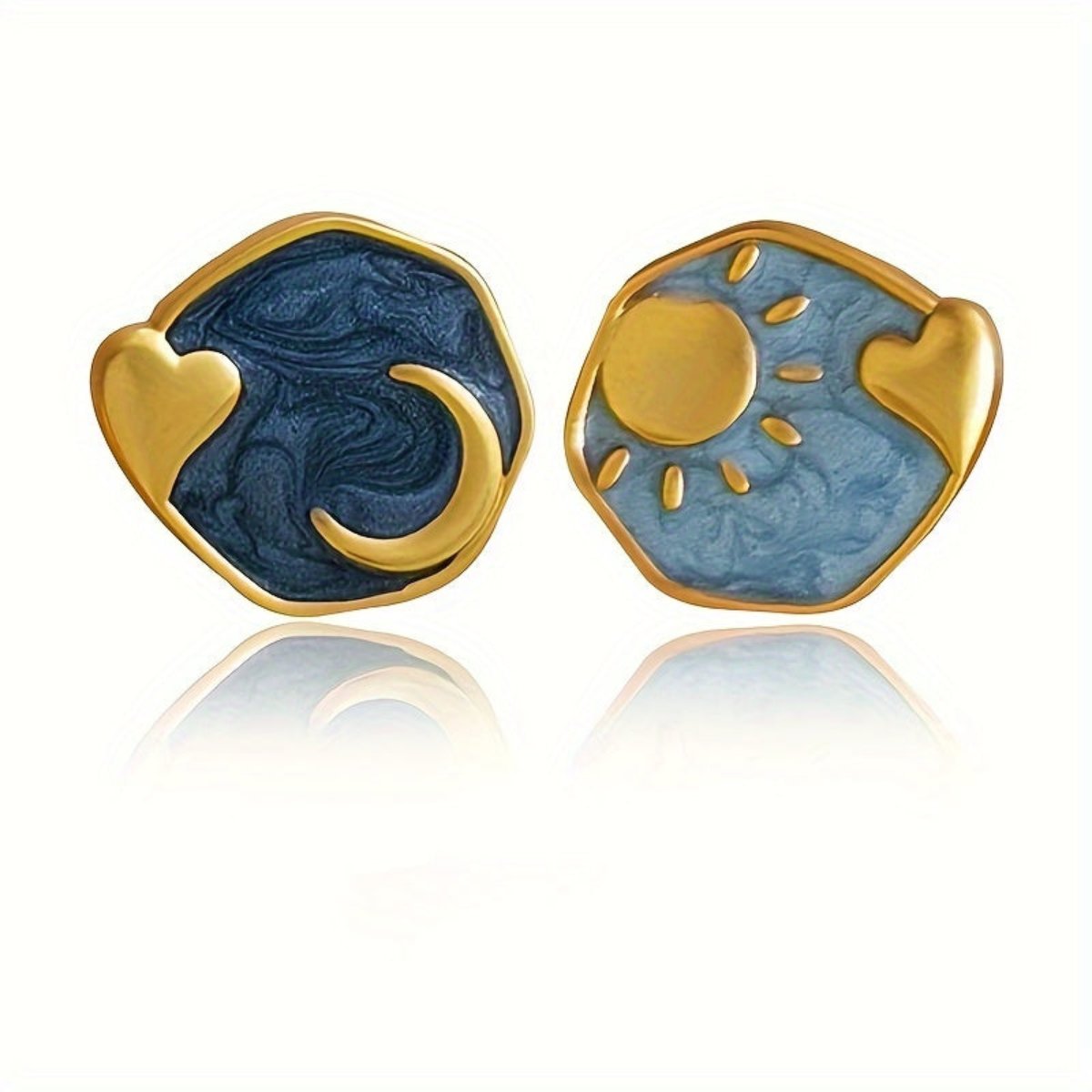 Van gogh inspired Asymmetric Earrings