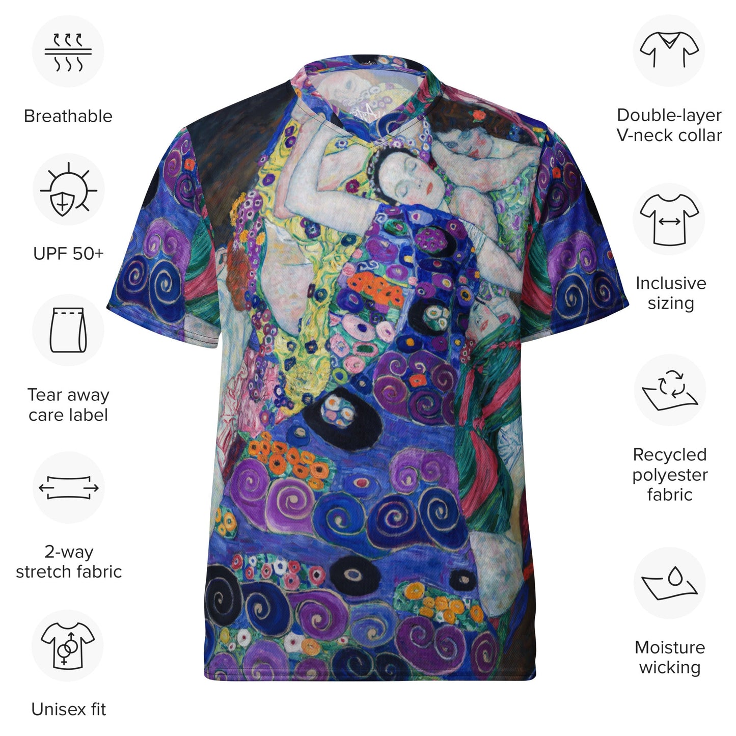 Klimt The Maiden unisex sports jersey
